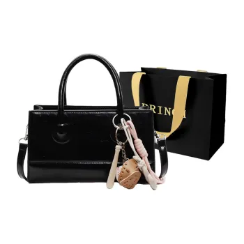 BRINCH PU One Shoulder Handbags Regular Women's Black/Ecru/Red/Pink