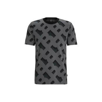 HUGO BOSS Monogram pattern Cotton blend T shirt