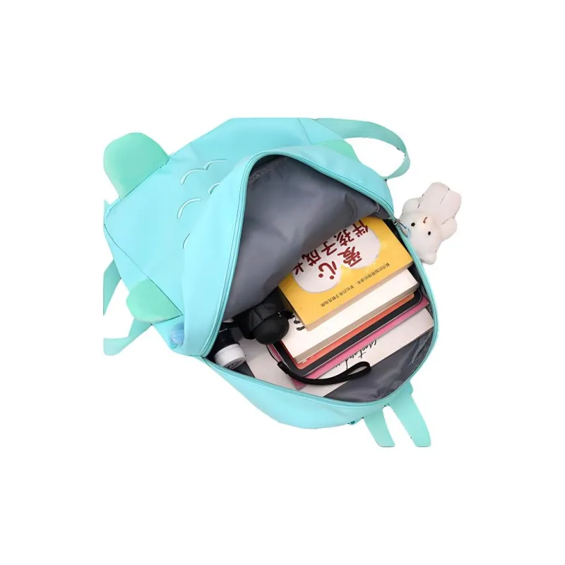 Parker Bear Nylon Backpack Unisex Blue-6