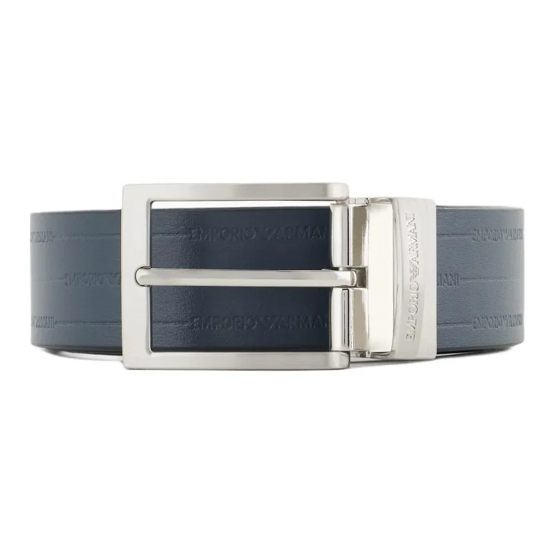 EMPORIO ARMANI Split Leather, Cow Leather, Leather Belts Unisex Green  -0