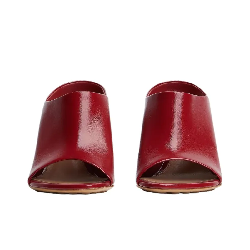 Bottega Veneta Slide Slippers 9cm Women's Red-2