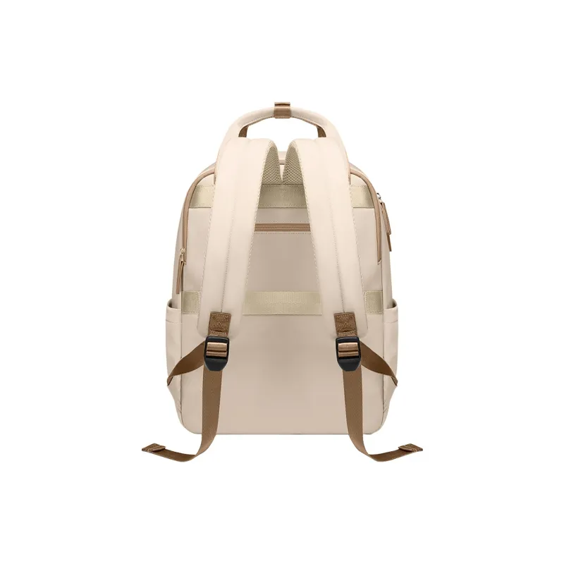 POLO Fabric Backpack Regular Women's Milk Tea Apricot/Classic Black-2