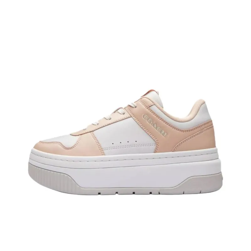 COACH Low Top Skateboard Shoes Women's Pink-0