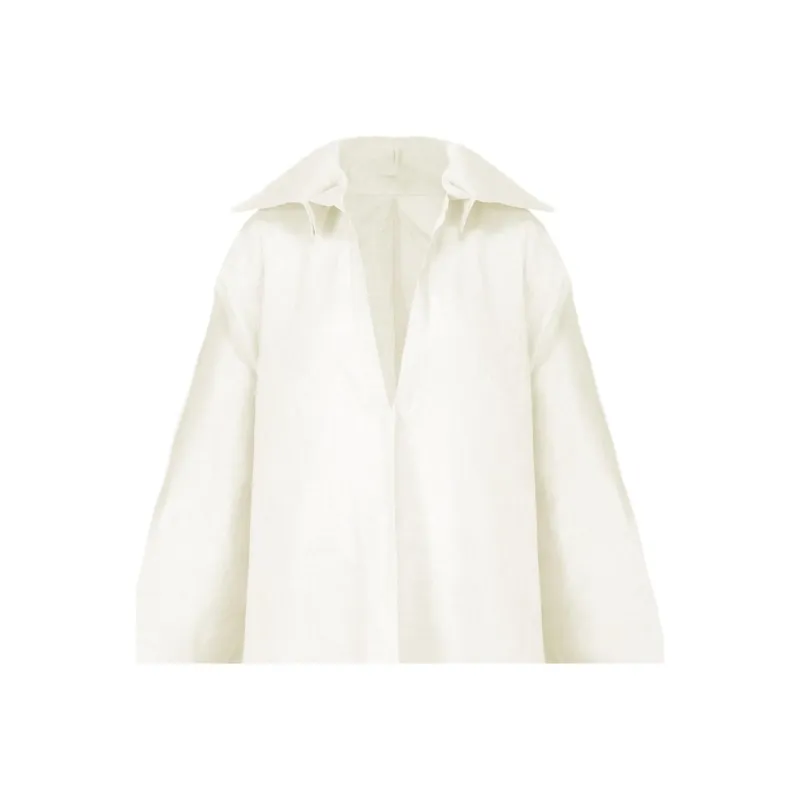 ISSEY MIYAKE Long Sleeved Dress Women's White-3