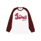 White Body with Burgundy Sleeves