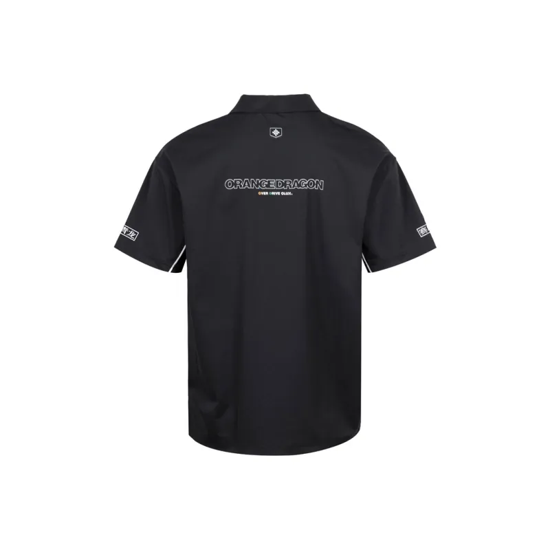 ORANGE DRAGON 2025 Summer Polo Shirt Unisex Black-1
