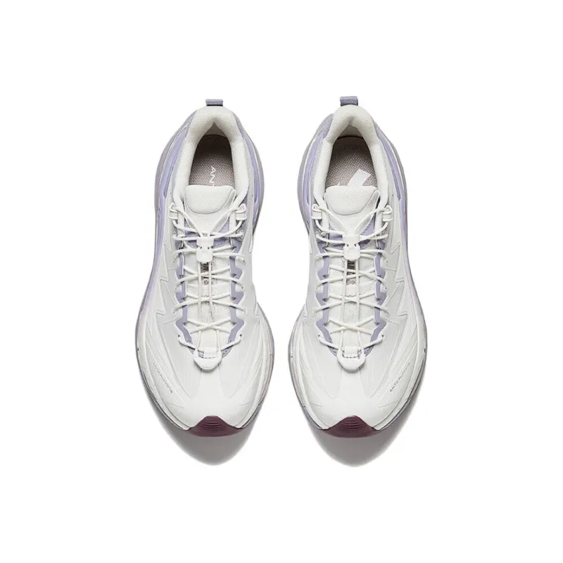 Anta Wild PRO Abrasion Resistant Slip Resistant Low Top Casual Running Shoes Women's White Purple-2
