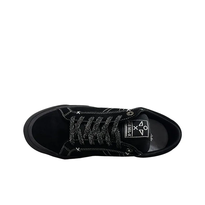 HEISEJINGDIANLINGXINGTU x X JIMSUN Coverage Balance Support Low Top Skateboard Shoes Unisex Black-2