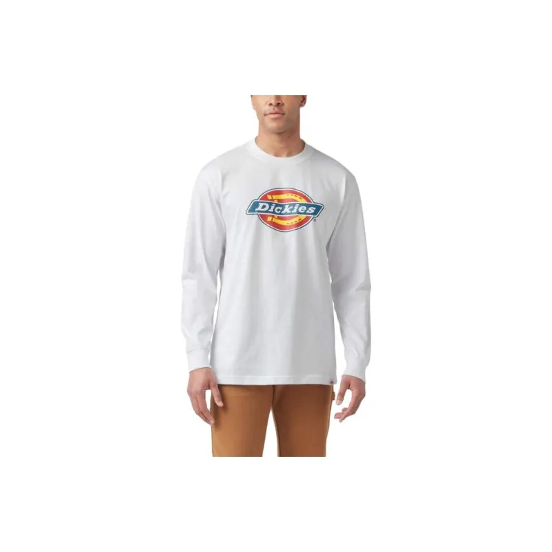 Dickies Tri-Color Logo Graphic Long Sleeve T-Shirt T-Shirt Men's White-0