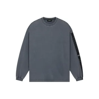 WE11DONE SS24 T Shirt Unisex Charcoal
