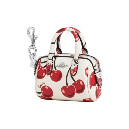 COACH Leather Keychains Women's White