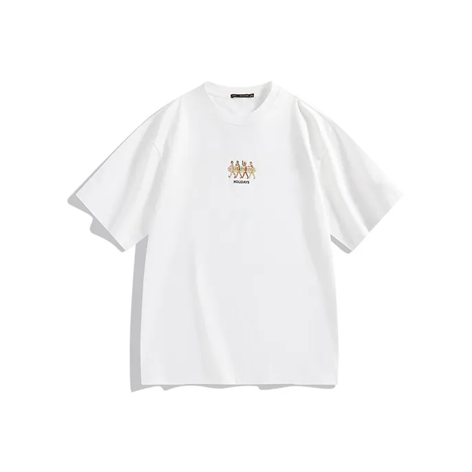 Zola X PEACEBIRD MEN T Shirts Men White Batch 1 Loose Fit-0