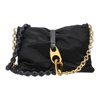 TF Satin Crossbody Bag, Shoulder Bag Small Size Women's Black