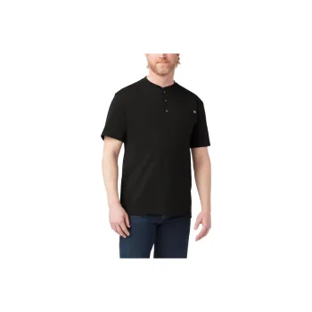 Dickies Heavyweight Short Sleeve Henley T-Shirt T-Shirt Men's Black