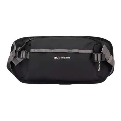 Anta China National Geography, Collaboration Outdoor Collection Polyester Fanny Pack Men's Black