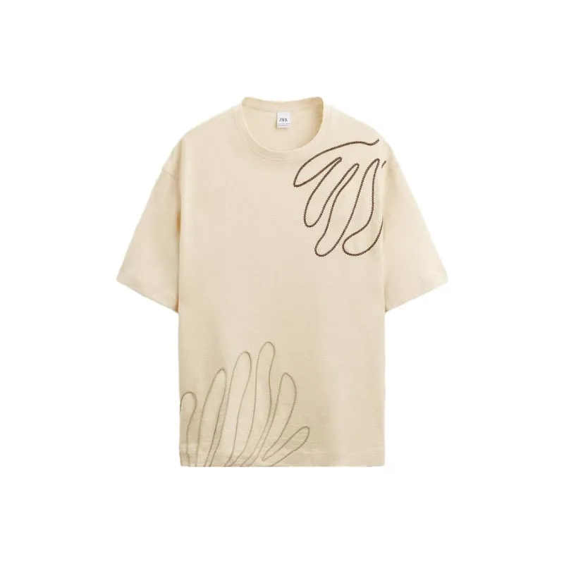 ZARA T-Shirts Men White-0
