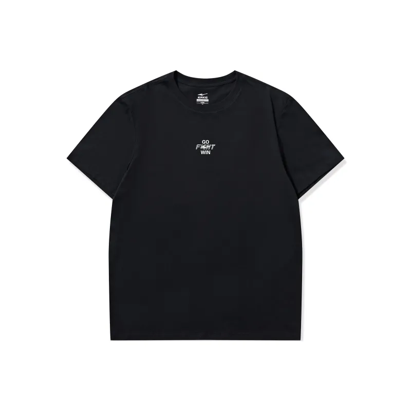 Erke Comprehensive Training Collection Sports Lifestyle Collection T-Shirt Men's Jet Black-0