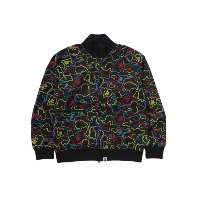 A BATHING APE Neon Camo Jacquard Track Jacket-2