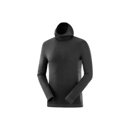 SALOMON ESSENTIAL WOOL T-Shirts Men Black