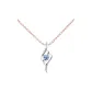 Cupid's Arrow Necklace[Cross Chain]Blue Zircon