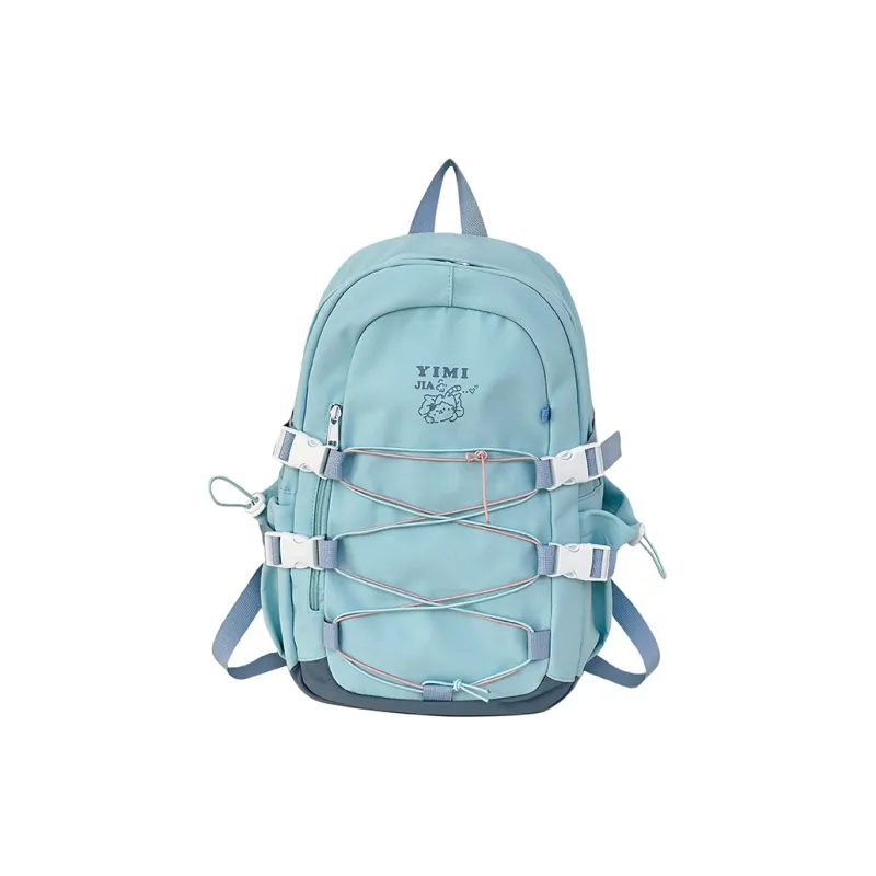Deli Bear Nylon Backpack Unisex Pink/Blue/Black/Purple/Ecru-5