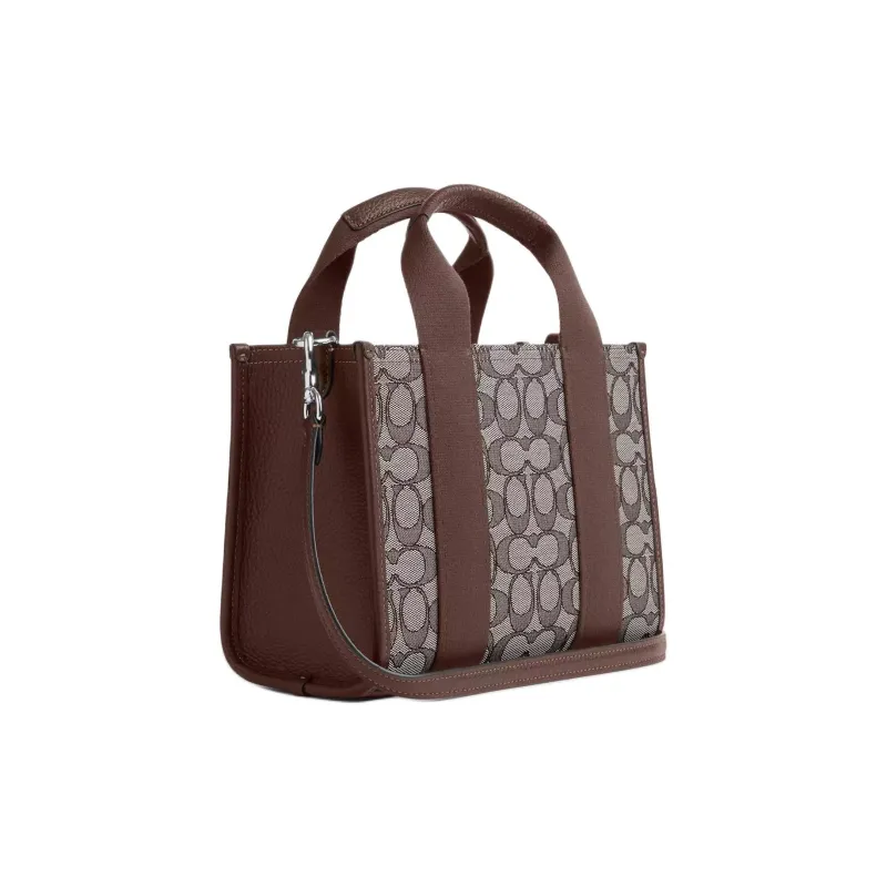 COACH Leather Handbag Women's Brown-1