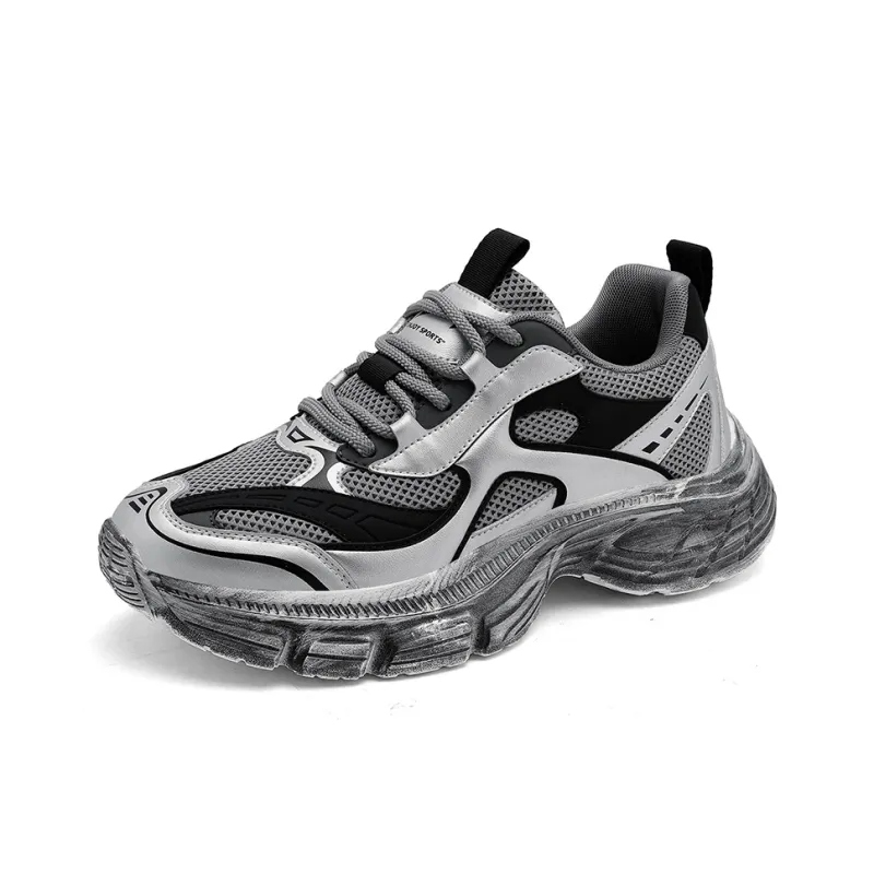 K bird Breathable Height Increasing Lightweight Low Top Chunky Sneakers Men's-8