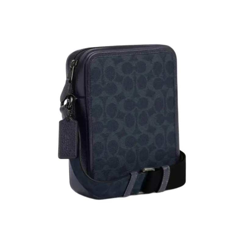 COACH Sullivan Canvas Crossbody Bag, Shoulder Bag Trumpets Men's Blue-1