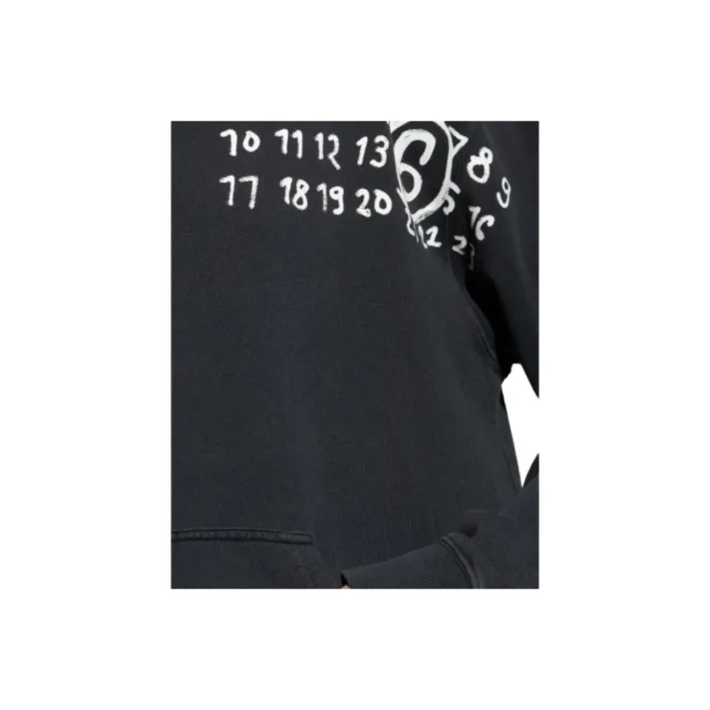 MM6 Maison Margiela Numbers Motif Drawstring Hoodie-4
