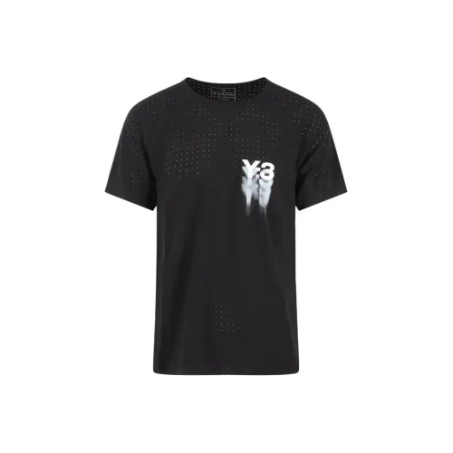 Y-3 러닝 숏슬리브 티셔츠 블랙
