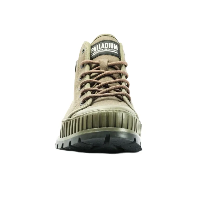 Palladium Cushioning And Breathable High Top Canvas Shoes Women's Green-3