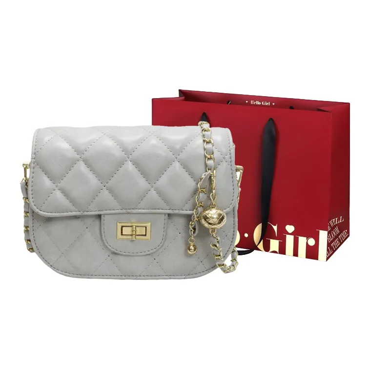 GOX PU Crossbody Bag Women's Ecru/Black/Light Blue/Pink-12