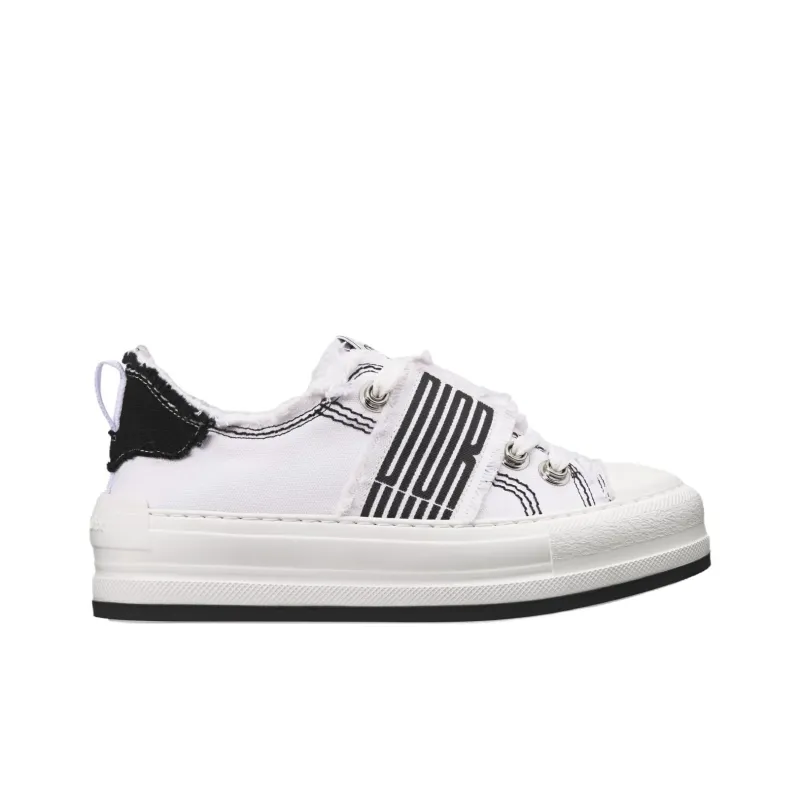 DIOR Walk'n'Dior Low Top Canvas Shoes Women's White-1