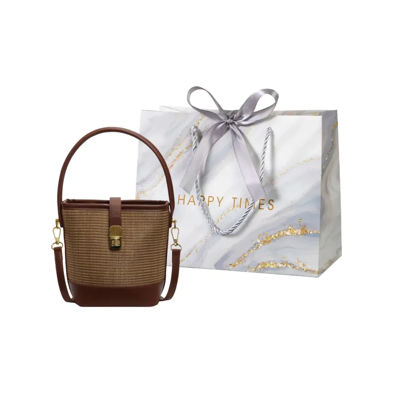 Miss Angel Fabric Handbag Crossbody Bag Women's Silver Black Brown-9