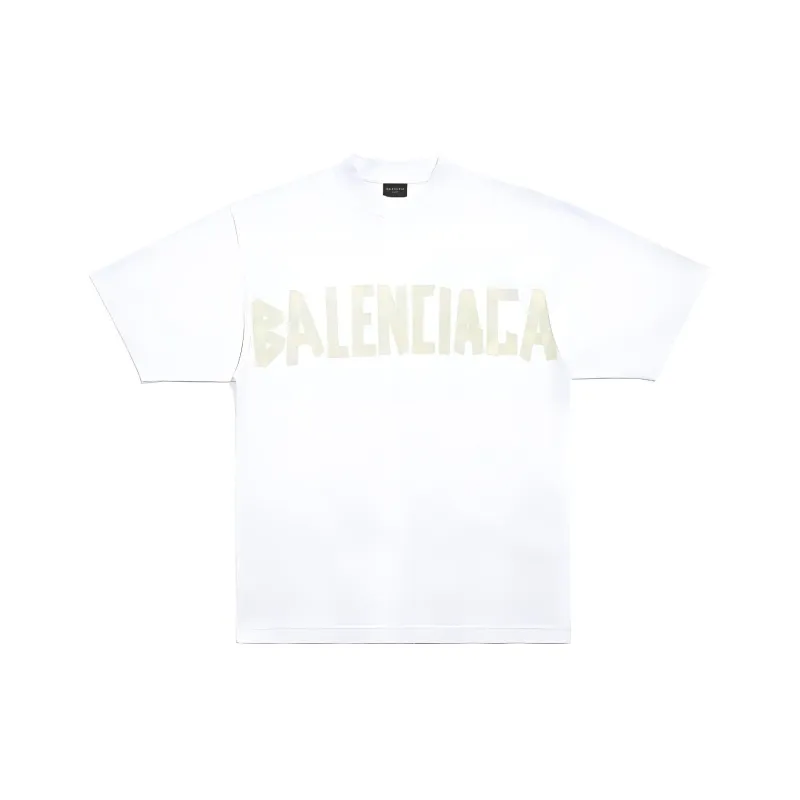 Balenciaga Tape Logo Crewneck T Shirt-0