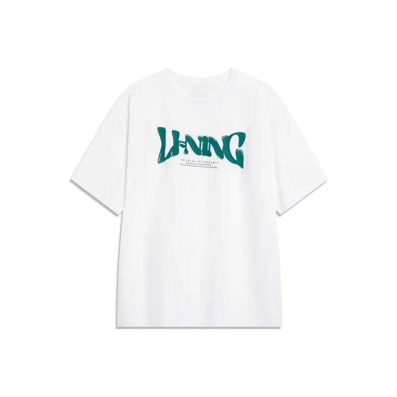 LiNing Sports Fashion Collection T Shirt Men's Standard White-0