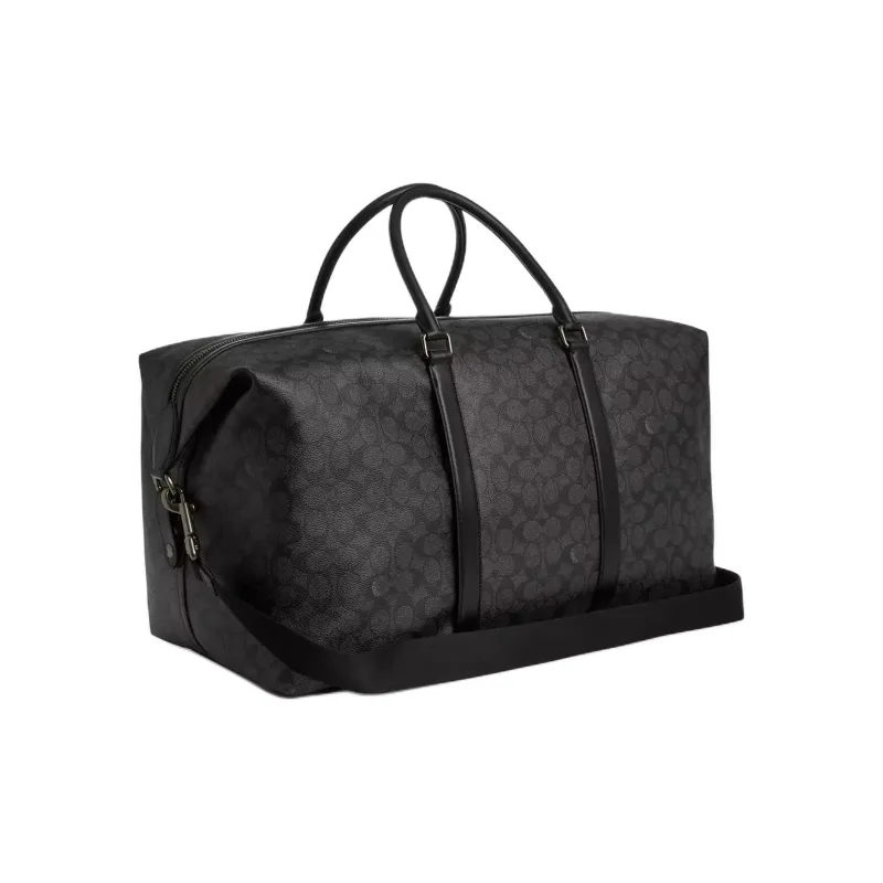 COACH Trekker Coated Canvas One Shoulder Portable Travel Bag Men's Black-1