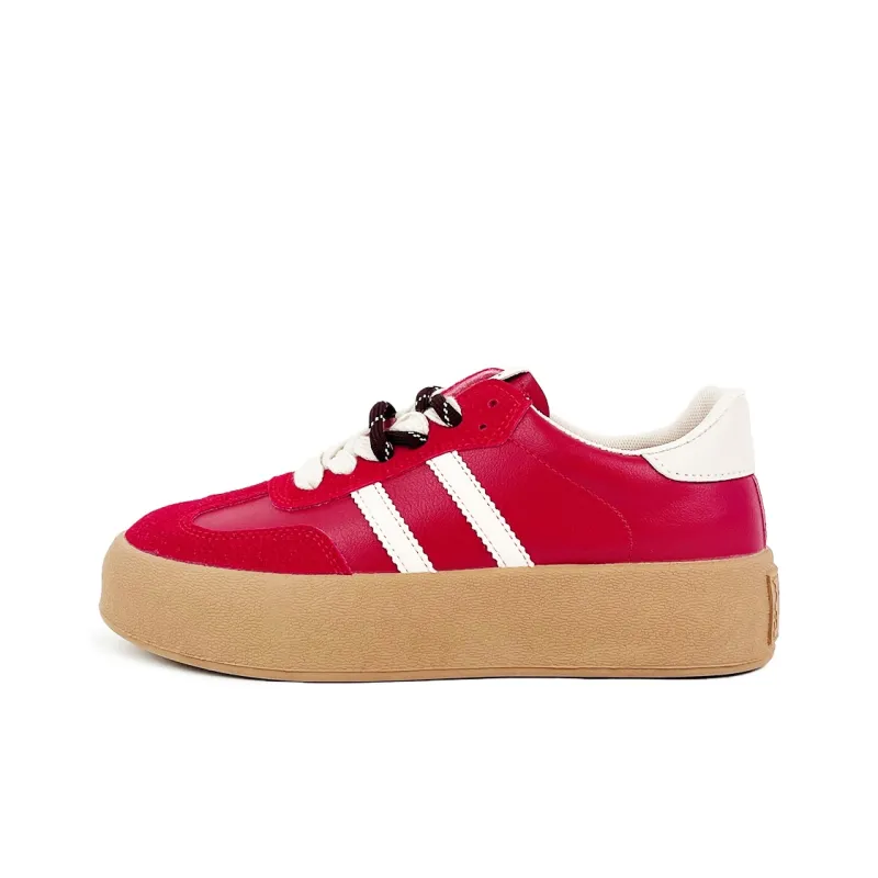 La Chapelle Campus White Sneakers Cushioning Lightweight Low-Top Skateboard Shoes Women's-13