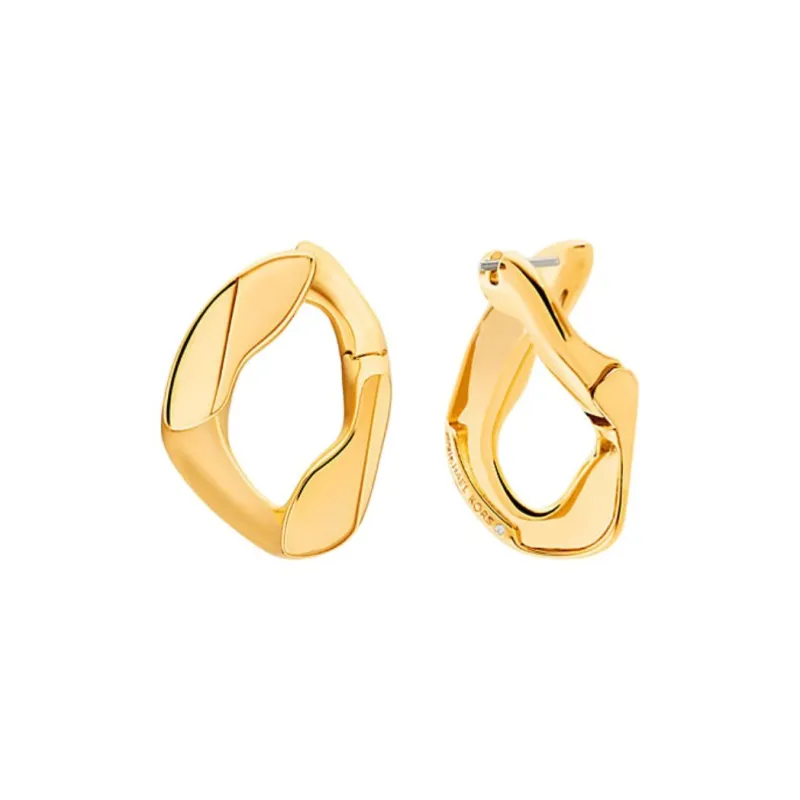 MICHAEL KORS 14K Gold Plated Brass Earrings Unisex Gold-1