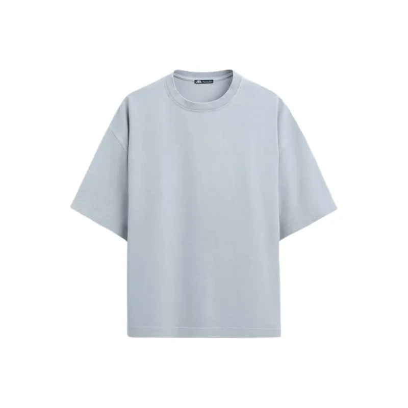 ZARA T Shirts Men Light Gray-0