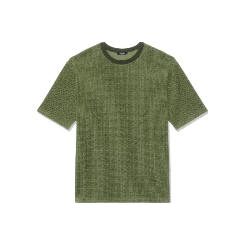 BALMAIN SS24 T Shirt Men's Fern Green-0