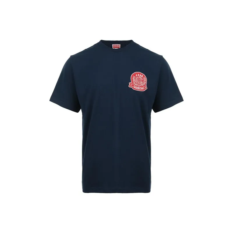 KENZO Logo Embroidered Crewneck T Shirt-0