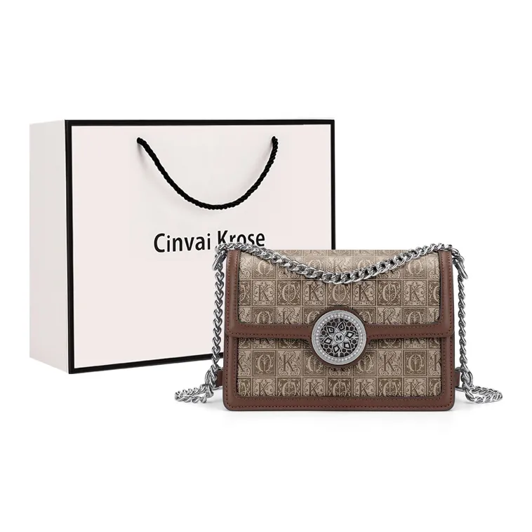 Simvay Clos PVC And Synthetic Leather Shoulder Bag Crossbody Bag Shoulder Bag Small Size Women's Gray Print/Black Print-12
