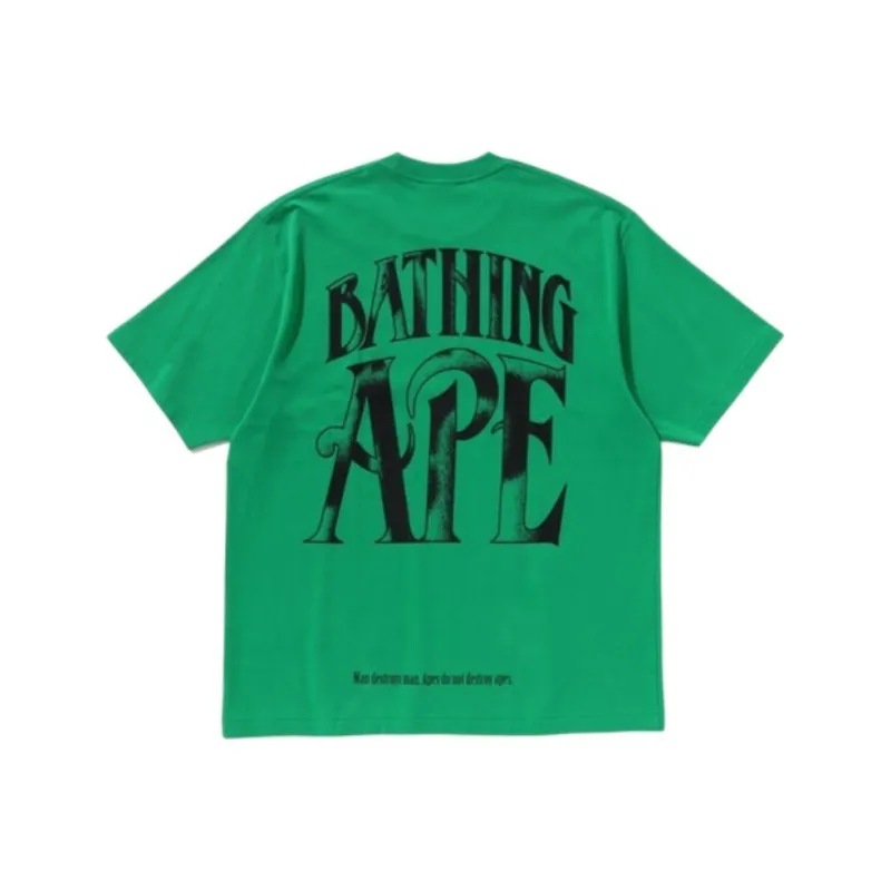 A BATHING APE Screen Print Logo Relaxed Fit Tee-3
