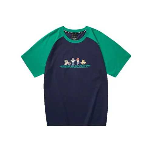 Skechers Funny Monster T-Shirts Unisex Marine Blue/00DU