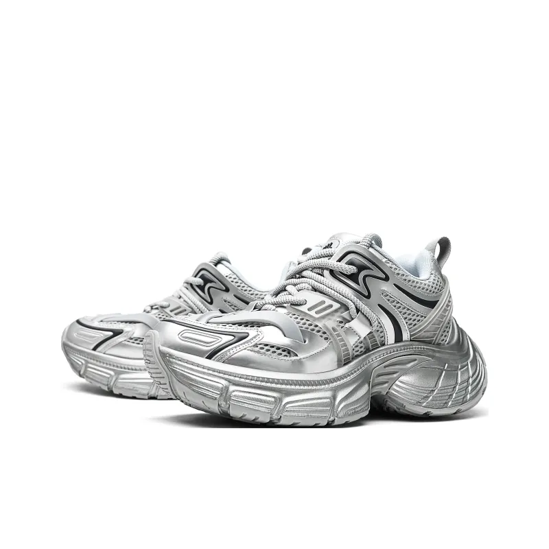 ORD Low Top Chunky Sneakers Unisex Silver-2