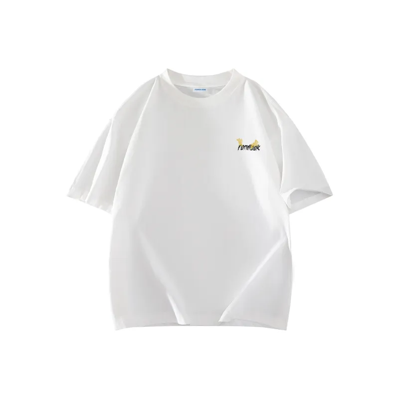 FONDLOOK T Shirt Unisex White Heather Gray-8