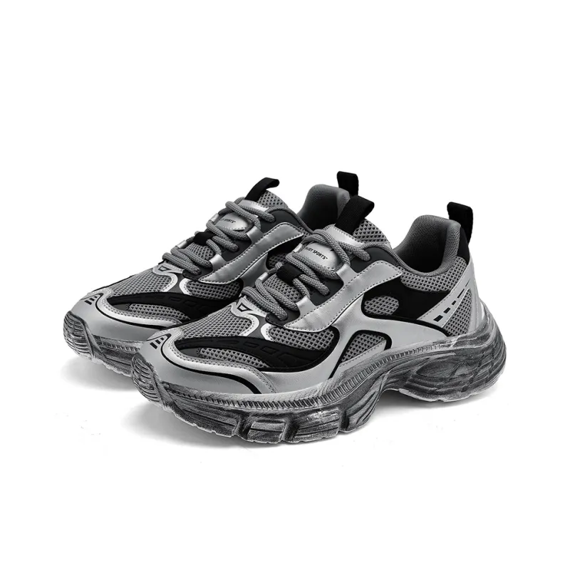 K bird Breathable Height Increasing Lightweight Low Top Chunky Sneakers Men's-9