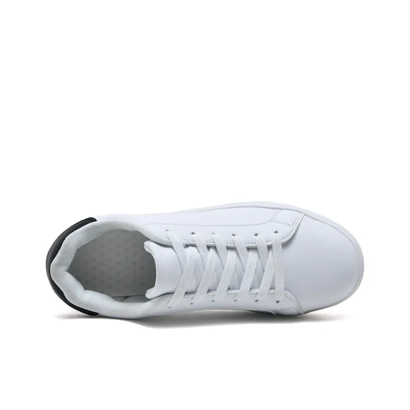 DM Classic Genuine Leather White Sneakers Flat Couple's Trendy Shoes Low Top Skateboard Shoes Unisex-7
