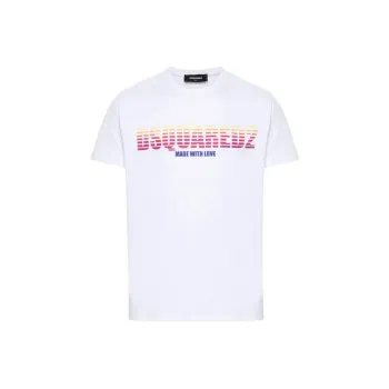 DSQUARED 2 Ombré Logo Printed Crewneck T Shirt